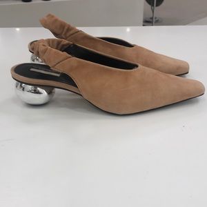 Topshop Suede Slingback Pumps